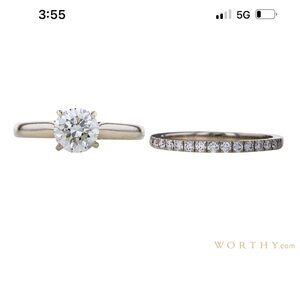 Diamond Wedding Ring/Band Set